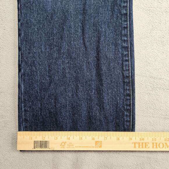 American Eagle Jeans Men 38x29.5 Blue Classic Bootcut Western Denim Dark Wash - Picture 13 of 14